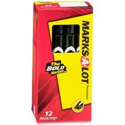 Avery Avery® Marks-A-Lot Desk-Style Permanent Marker, Medium Chisel Tip, Black Ink, Dozen 8888
